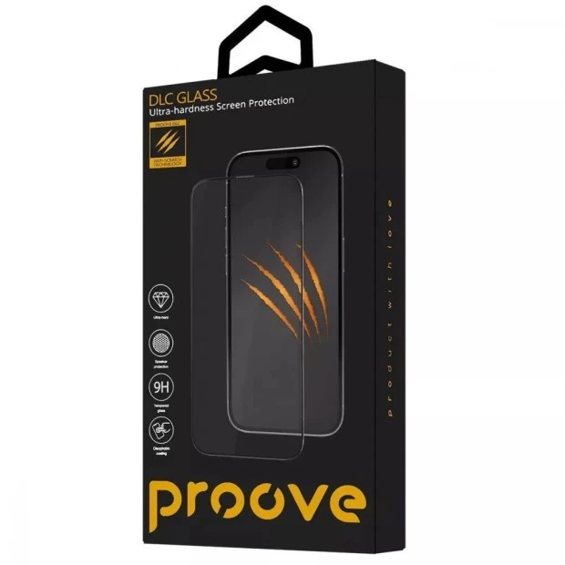 Захисне скло 5D Proove DLC для Apple iPhone 16 Pro Max Чорне