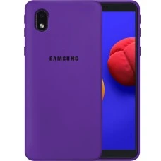 Силіконовий Original 360 Case Logo Samsung Galaxy A01 Core (Фіолетовий)