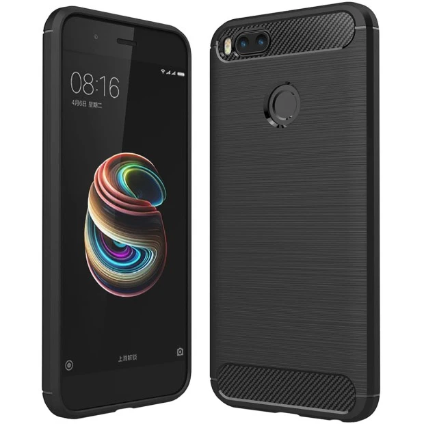 Чехол Силикон Polished Carbon Xiaomi Mi A1 / Mi5x (Черный)