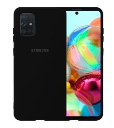 Силикон Original 360 Case Logo Samsung Galaxy A71 (2020) (Чёрный)