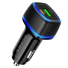 Borofone BZ14A PD 20W + QC 3.0 3A Car Charger Adapter (Black)