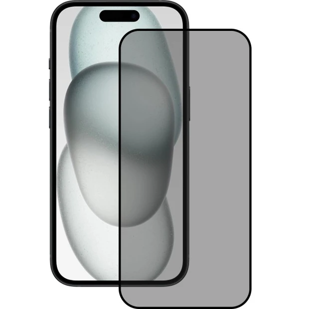 Защитное стекло 5D Privacy HD Apple iPhone 15 / 16 Black