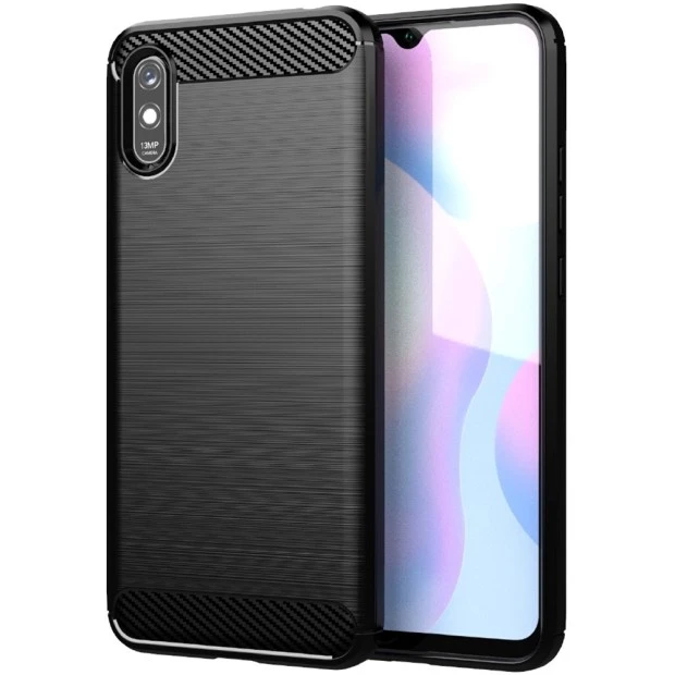 Силикон Polished Carbon Xiaomi Redmi 9A (Чёрный)