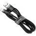 USB-кабель Baseus Cafule 1.5A (2м) (Lightning) (Чорний / Сірий) CALKLF-CG1 USB-кабель Baseus Cafule 1.5A (2м) (Lightning) (Чорний / Сірий) CALKLF-CG1