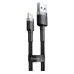 USB-кабель Baseus Cafule 1.5A (2м) (Lightning) (Чорний / Сірий) CALKLF-CG1 USB-кабель Baseus Cafule 1.5A (2м) (Lightning) (Чорний / Сірий) CALKLF-CG1