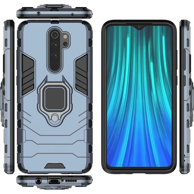 Бронь-чохол Ring Armor Case Xiaomi Redmi Note 8 Pro (Пилова бірюза)