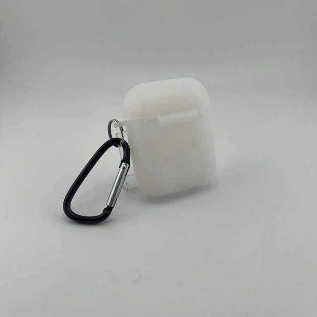 Чохол для навушників із силікону для Apple AirPods 1  /  2 (прозорий)