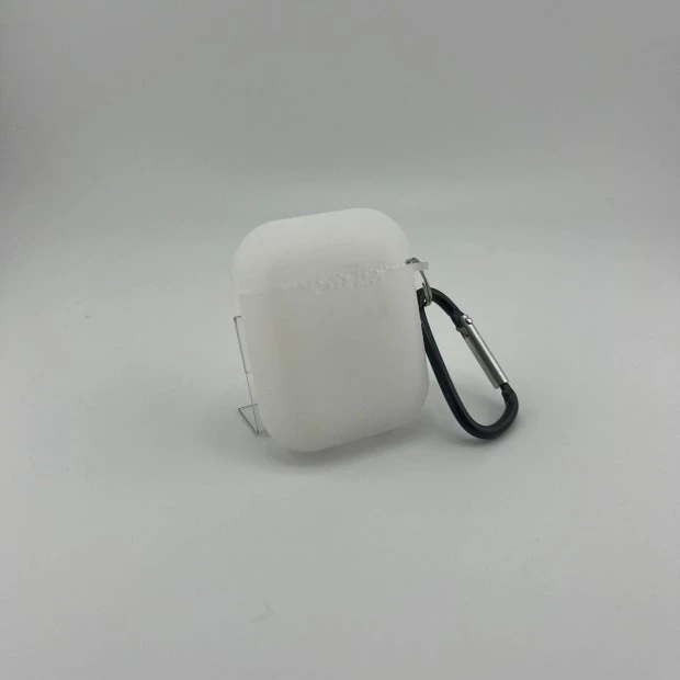 Чохол для навушників із силікону для Apple AirPods 1  /  2 (прозорий)