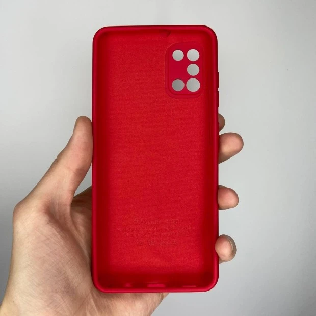 Силикон Original 360 Case Samsung Galaxy A31 (ShutCam) (Тёмно-красный)