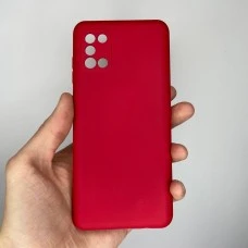 Силикон Original 360 Case Samsung Galaxy A31 (ShutCam) (Тёмно-красный)