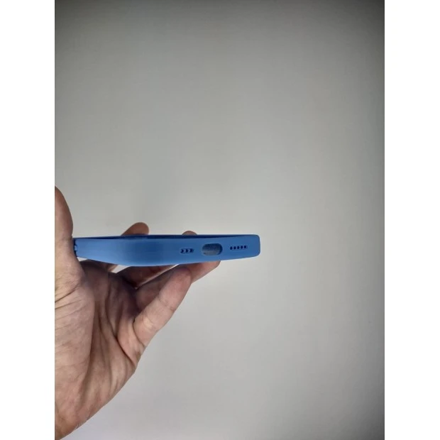 Силіконовий оригінальний чохол RoundCam для Apple iPhone 13 (12) Королівський синій