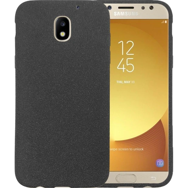 Силиконовый чехол Textile Samsung Galaxy J5 (2017) J530 (Чёрный)