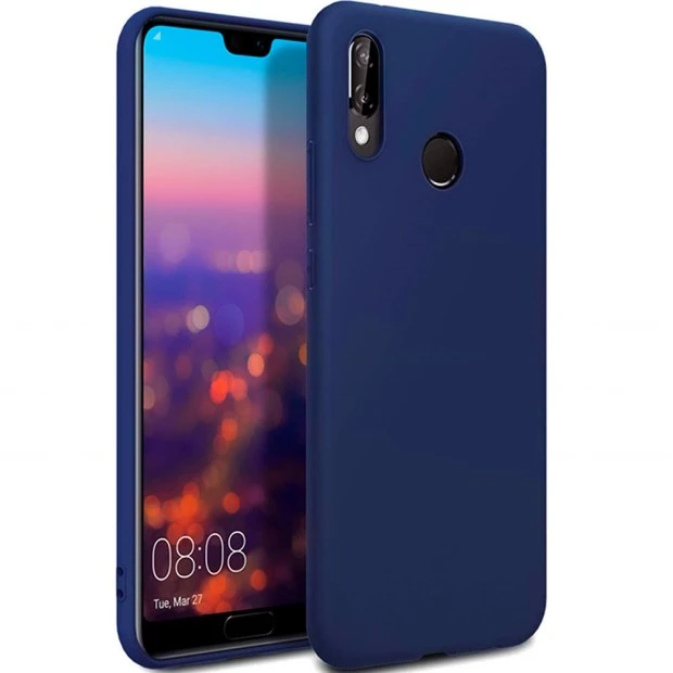 Силиконовый чехол iNavi Color Huawei P20 Lite (тёмно-синий)