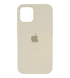 Силіконовий оригінальний круглий чохол Apple iPhone 15 Pro Max (41) Жорсткий біл..