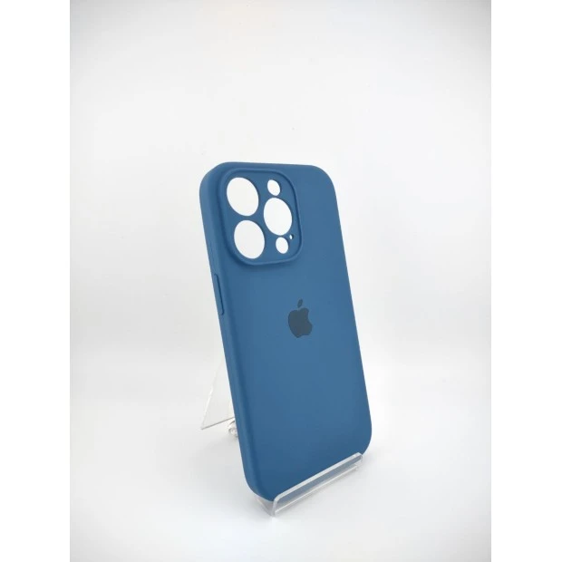 Силіконовий оригінальний чохол RoundCam для Apple iPhone 14 Pro (22) синій кобальт.