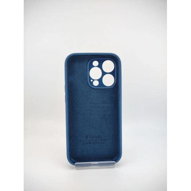 Силіконовий оригінальний чохол RoundCam для Apple iPhone 14 Pro (22) синій кобальт.