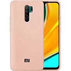 Силикон Original 360 Case Logo Xiaomi Redmi 9 (Пудровый)