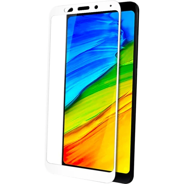 Стекло 5D Japan HD Xiaomi Redmi 5 Plus White