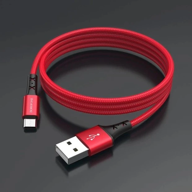 USB Cable Borofone BX20 (MicroUSB) (Red)