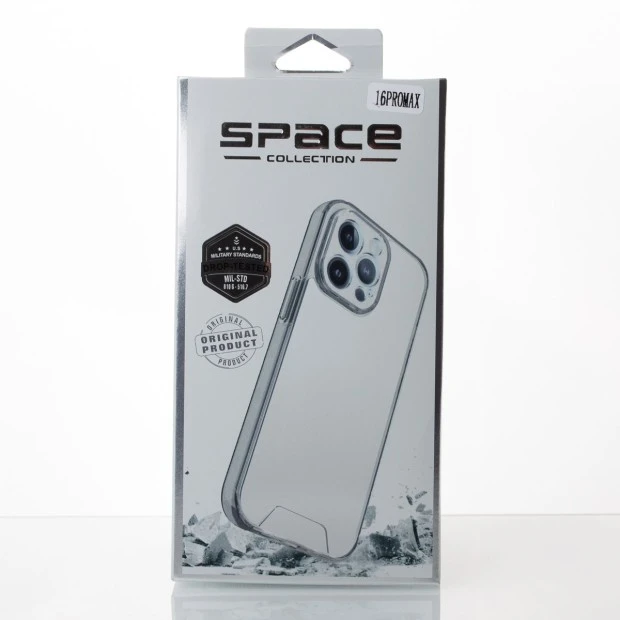 Силикон Space Case Apple iPhone 16 Pro Max (Прозрачный)