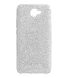 Силикон Glitter Huawei Y7 (2017) (Серебряный)