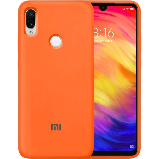 Силикон Original 360 Case Logo Xiaomi Redmi Note 7 (Оранжевый)