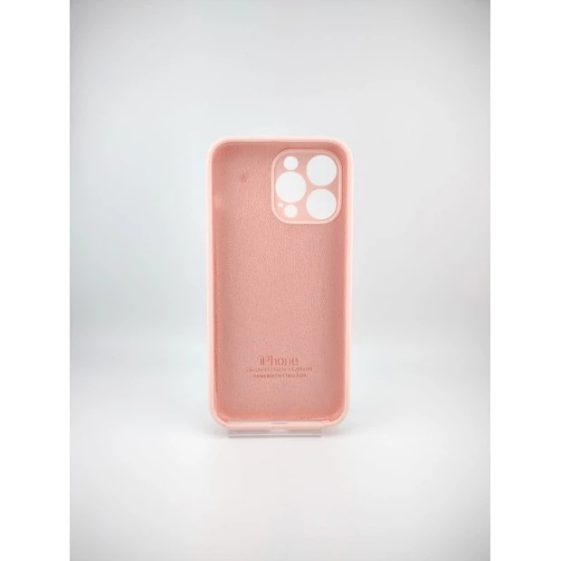 Силіконовий оригінальний чохол RoundCam для Apple iPhone 14 Pro Max (76) у кольорі Chalk Pink