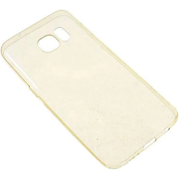 Силиконовый чехол QU Case Samsung Galaxy S7 Edge (Золотой)