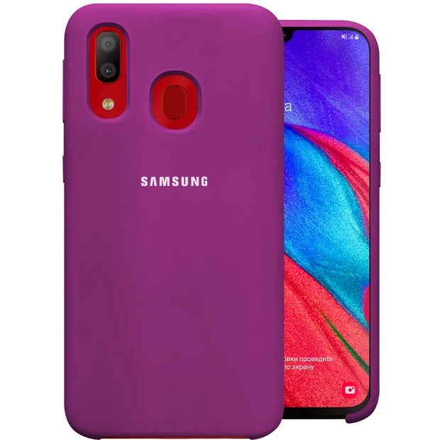 Силикон Original Case Samsung Galaxy A40 (2019) (Сиреневый)