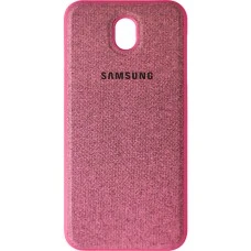 Силикон Textile Samsung Galaxy J7 (2017) J730 (Розовый)