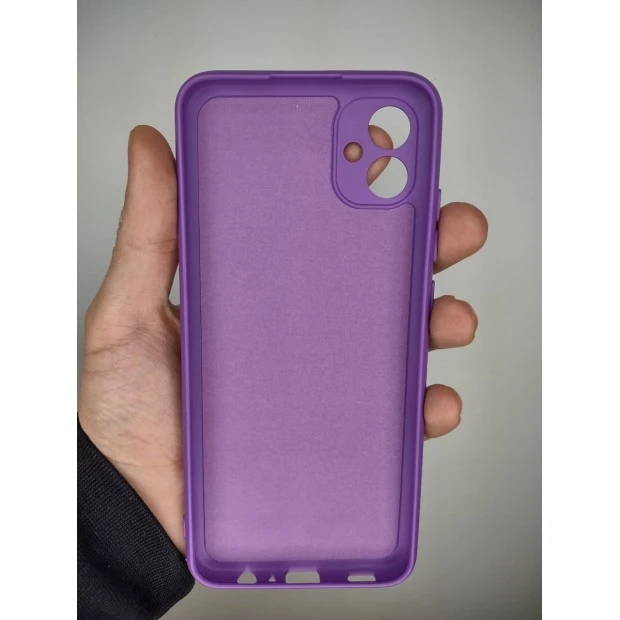 Силіконовий Original 360 чохол для Samsung Galaxy A04E (2022) (ShutCam) (Бузковий)
