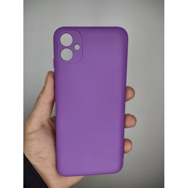 Силіконовий Original 360 чохол для Samsung Galaxy A04E (2022) (ShutCam) (Бузковий)