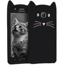 Силиконовый чехол Kitty Case Samsung Galaxy J7 (2016) J710 (чёрный)