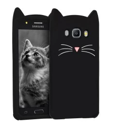 Силикон Kitty Case Samsung Galaxy J7 (2016) J710 (чёрный)