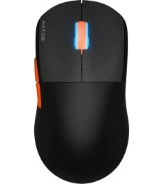 Миша бездротова ігрова Hator Quasar 2 Pro (Чорний / Помаранчевий) (HTM560BO)
