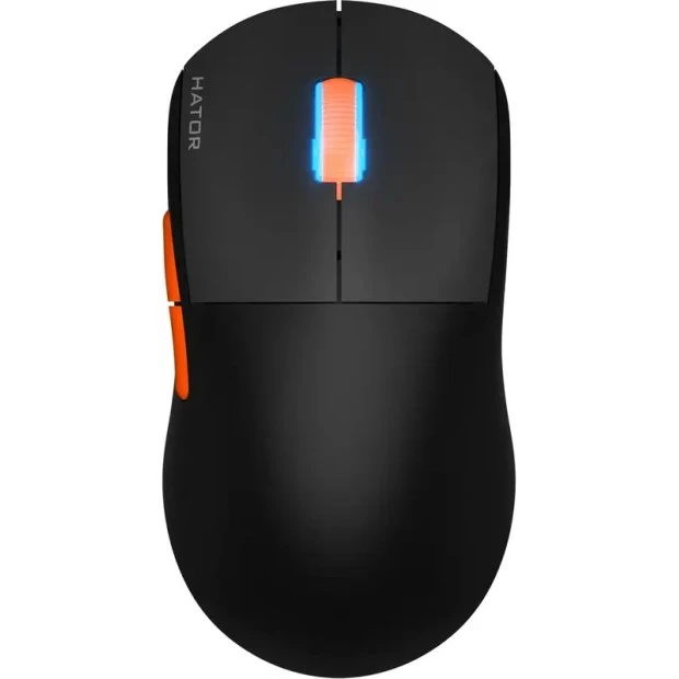 Миша бездротова ігрова Hator Quasar 2 Pro (Чорний / Помаранчевий) (HTM560BO)