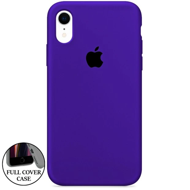 Силіконовий оригінальний круглий чохол для Apple iPhone XR (02) ультрафіолетовий