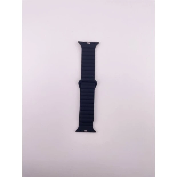 Ремешок Apple Watch Ribbed Silicone Shine 42 / 44 / 45 / 49mm (07) Black