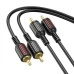 Кабель-удлинитель AUX Borofone BL13 2RCA (2red / 2white) (Чёрный) Кабель-удлинитель AUX Borofone BL13 2RCA (2red / 2white) (Чёрный)