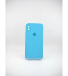 Силіконовий чохол Original Square RoundCam для Apple iPhone X  /  XS (20) Синій