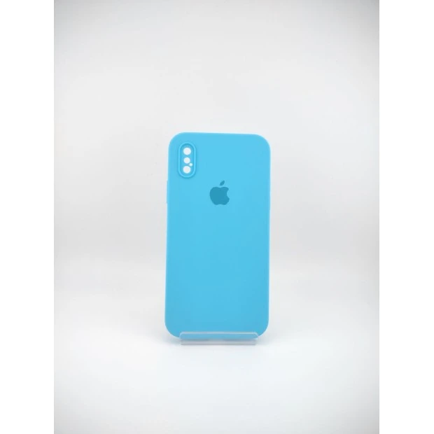 Силіконовий чохол Original Square RoundCam для Apple iPhone X  /  XS (20) Синій
