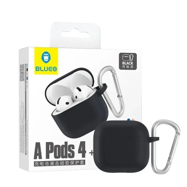 Чехол для наушников Blueo Liquid Silicone Apple AirPods 4 (07) Black