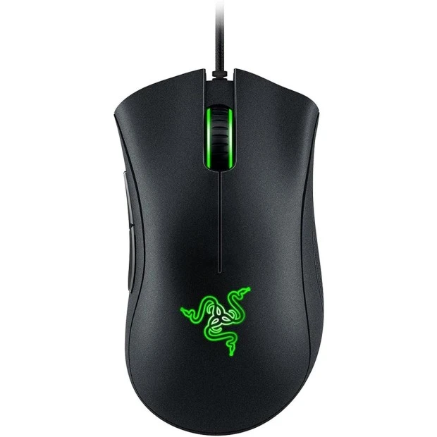Миша дротова Razer DeathAdder Chroma (Чорно-зелений) (Уцінка) 1 категорія