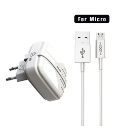 СЗУ-адаптер Moxom HC-33 + MicroUSB-кабель (Белый)