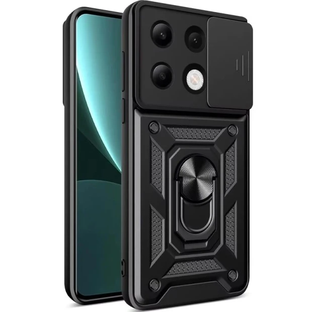 Чохол Ring Serge Armor Case для Xiaomi Redmi Note 13 4G (ShutCam) (Чорний)