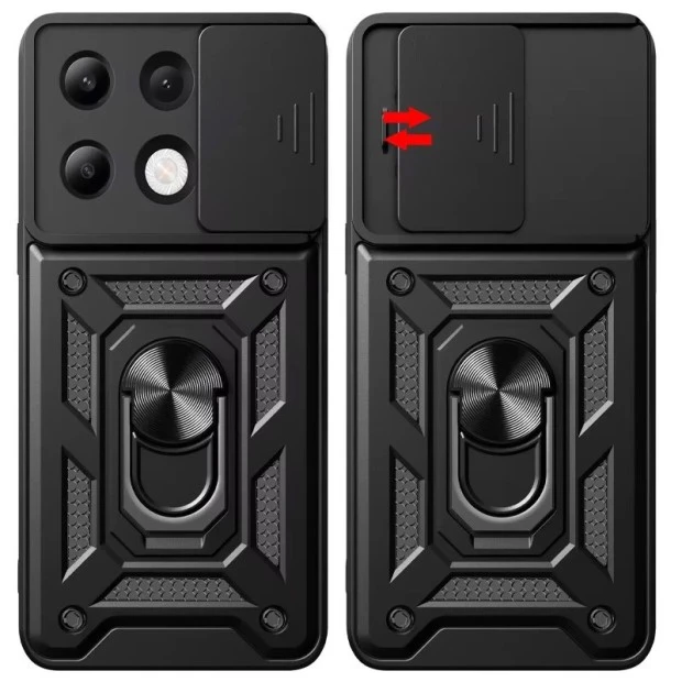 Чохол Ring Serge Armor Case для Xiaomi Redmi Note 13 4G (ShutCam) (Чорний)