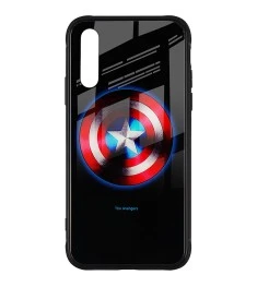 Накладка Luminous Glass Case Samsung A50 (2019) (Captain America)
