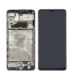 Дисплей для Samsung A225 Galaxy A22 (2021) с чёрным тачскрином и корпусной рамко..