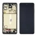 Дисплей для Samsung A525 Galaxy A52 (2020) с чёрным тачскрином и серой корпусной рамкой (с широким о
