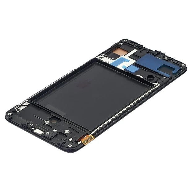 Дисплей для Samsung A705 Galaxy A70 (2019) с чёрным тачскрином и чёрной корпусной рамкой (с широким